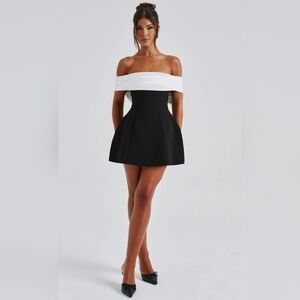 BABYBOO Delta Mini Dress - Black/White